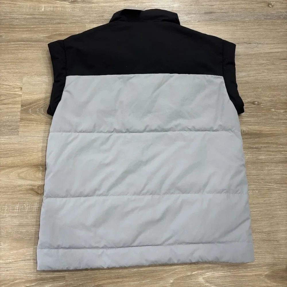 Everlane Puffer Vest Womens Size XS Nyle Quilted, Black & Gray Colorblock - Picture 9 of 9